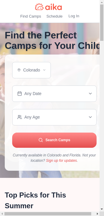 aika.camp mobile screenshot b2b website scoring