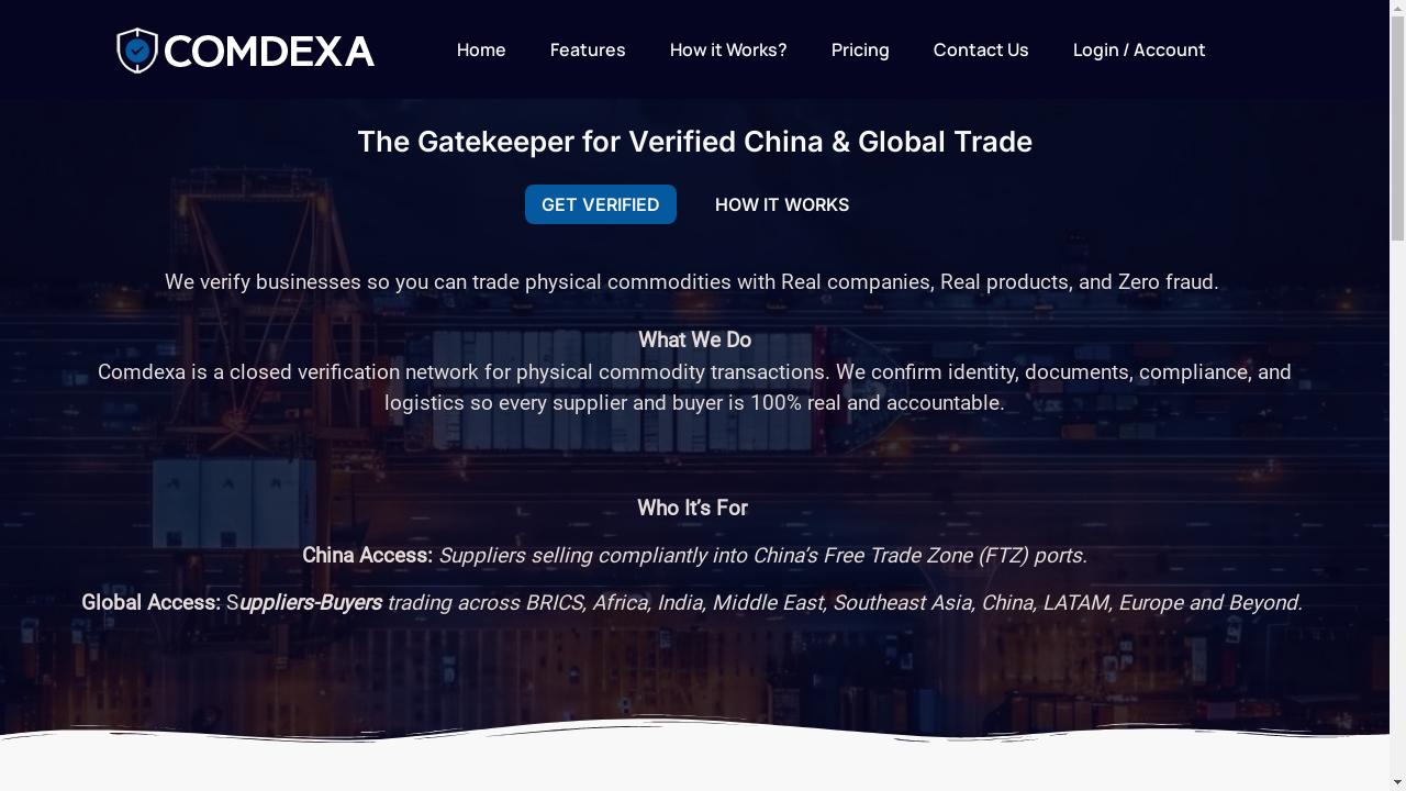 comdexa.com desktop screenshot b2b webiste scoring