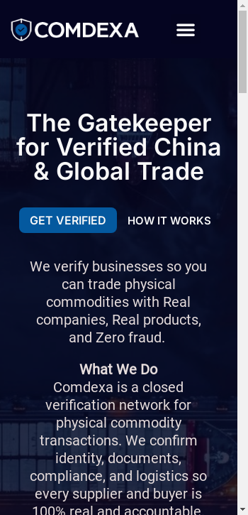 comdexa.com mobile screenshot b2b website scoring