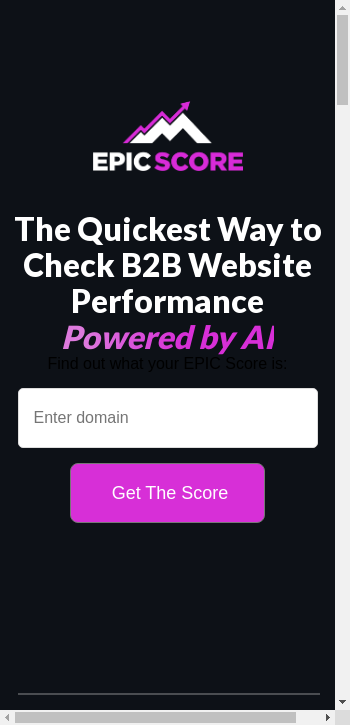 epicscore.ai mobile screenshot b2b website scoring