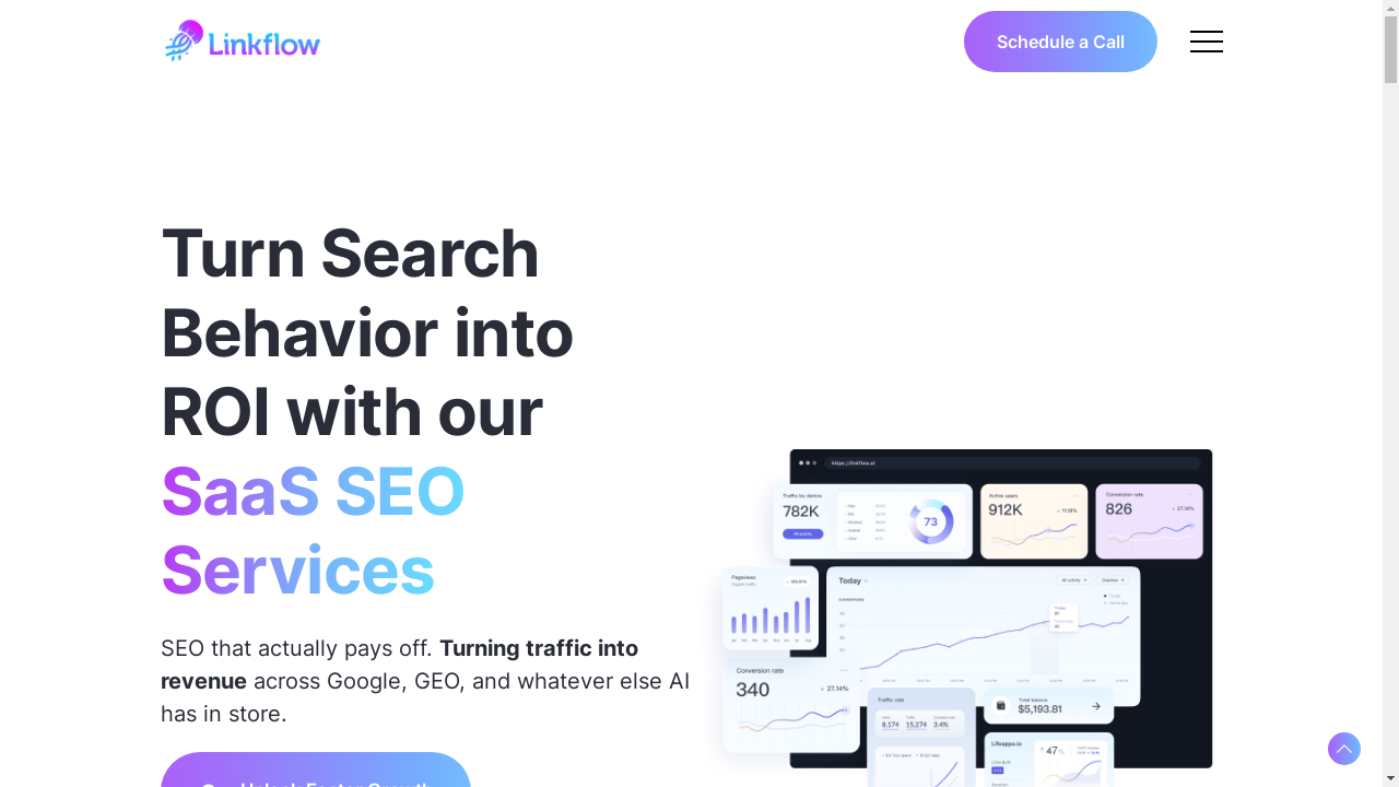 linkflow.ai desktop screenshot b2b webiste scoring