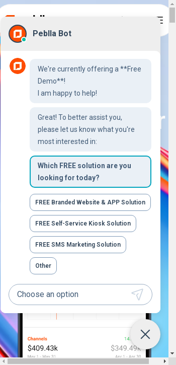 peblla.com mobile screenshot b2b website scoring