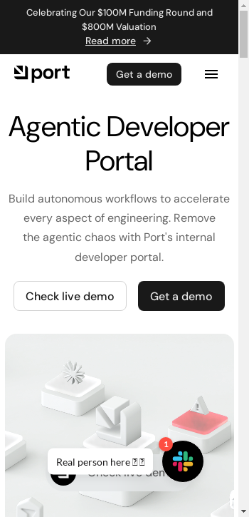 port.io mobile screenshot b2b website scoring
