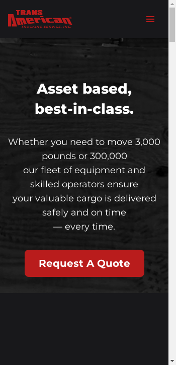 transamer.com mobile screenshot b2b website scoring