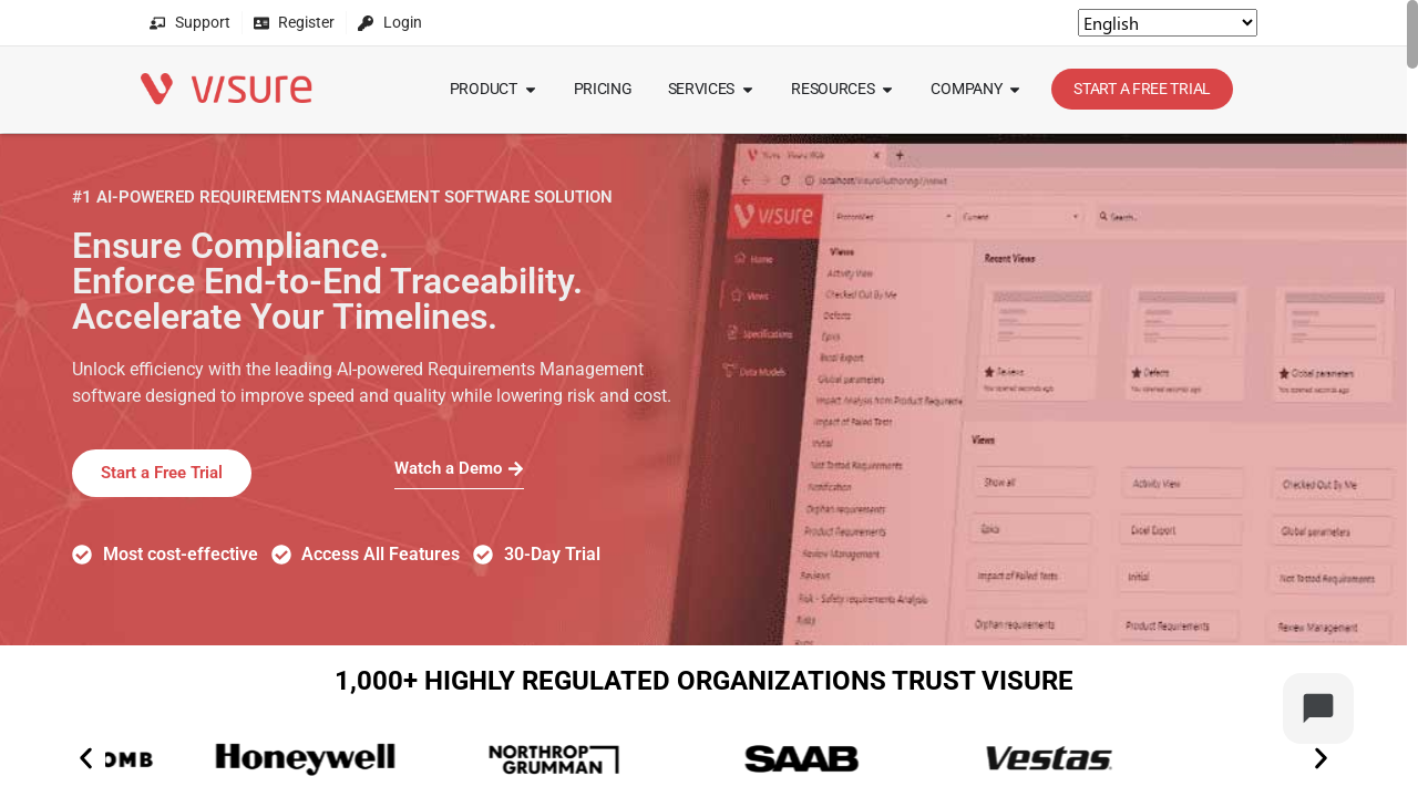 visuresolutions.com desktop screenshot b2b webiste scoring
